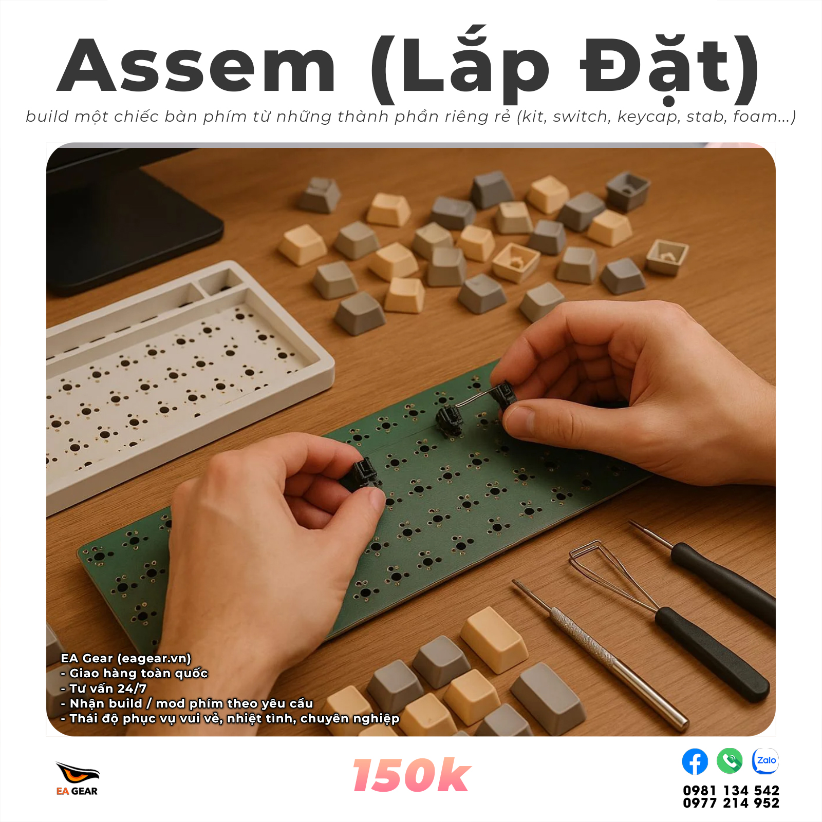 Assem (lắp đặt) Bàn Phím Cơ