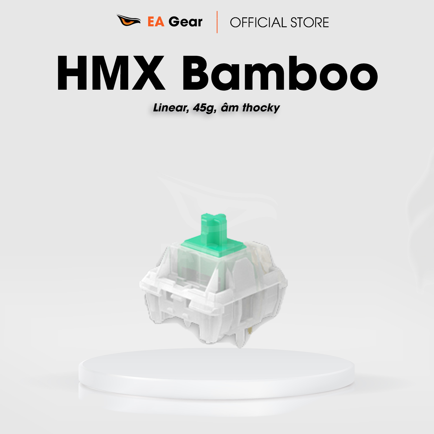 Switch HMX Bamboo Cho Bàn Phím Cơ Linear 45g Prelubed Mượt Âm Thocky - EA Gear