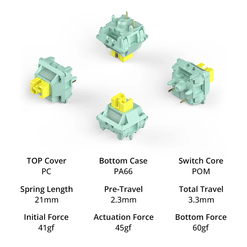 Alternative view of Switch Monka Sea Salt V2 Tactile Âm Poppy Cực Ngon Cho Bàn Phím Cơ - EA Gear